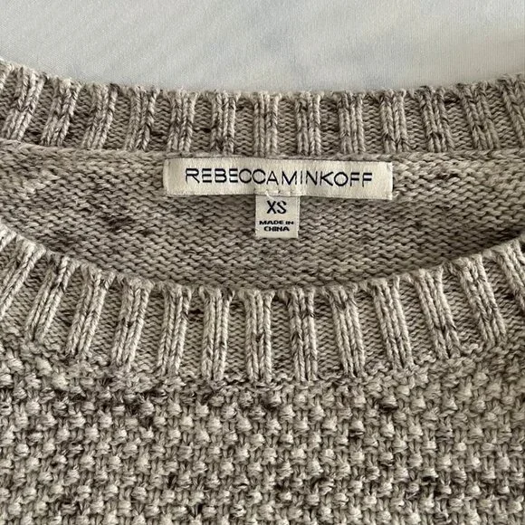 Rebecca Minkoff Heather Grey Knit Crewneck Sweater - Picture 6 of 7